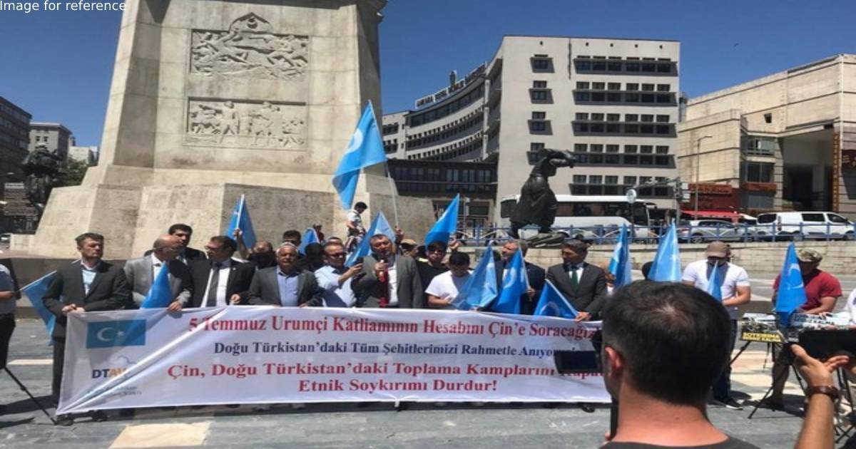 Istanbul: Uyghur rights activists organize protest against China's atrocities in Xinjiang